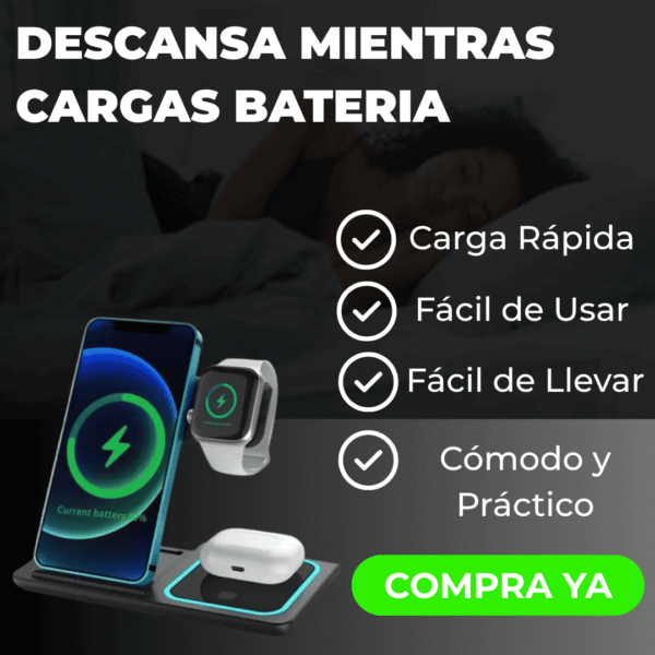Cargador Inalambrico 3 En 1